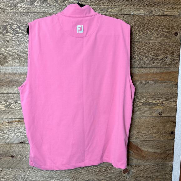 Footjoy Full Zip Knit Vest Calabasas Counrty Club Logo Stretch Size Medium NWT - Picture 4 of 7